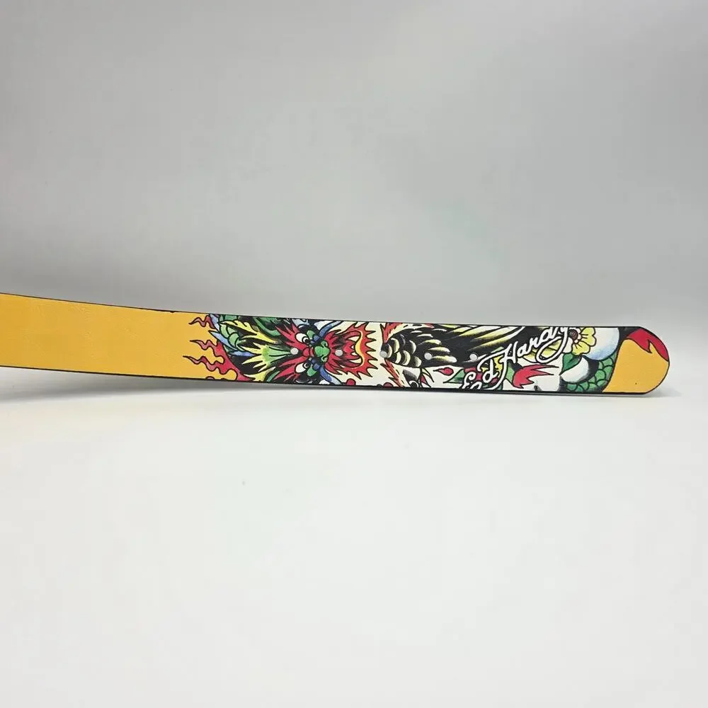 Ed Hardy For The World Men's Size 32 Reversible Belt New